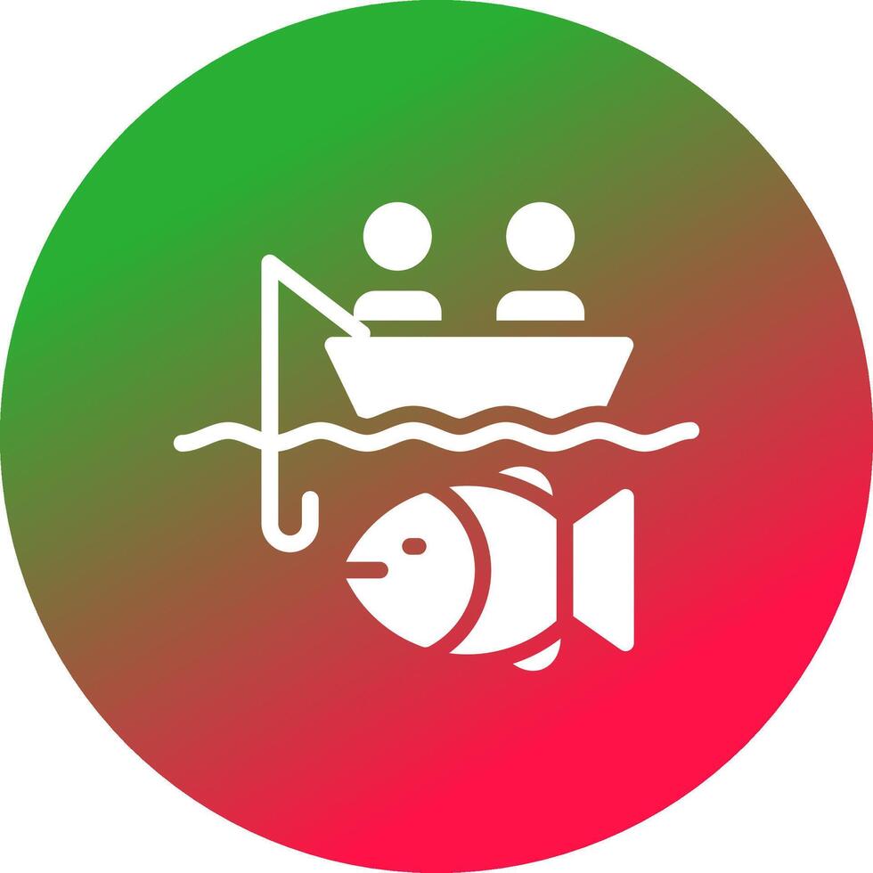 Big Game Fishing Creative Icon Design vector