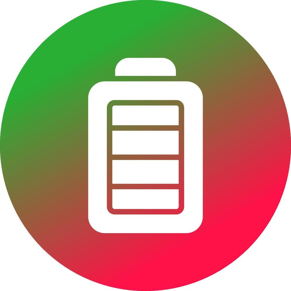 Full Battery Creative Icon Design vector