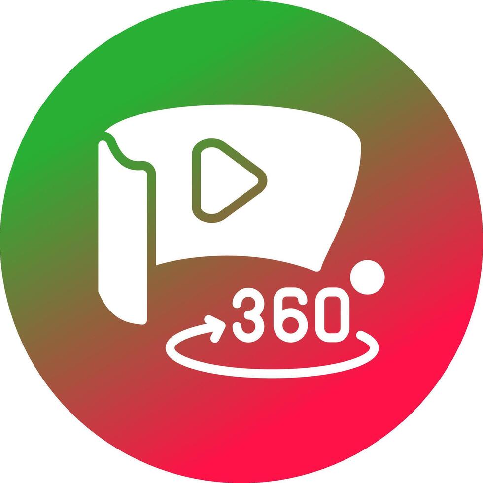 360 Degree Video Creative Icon Design vector