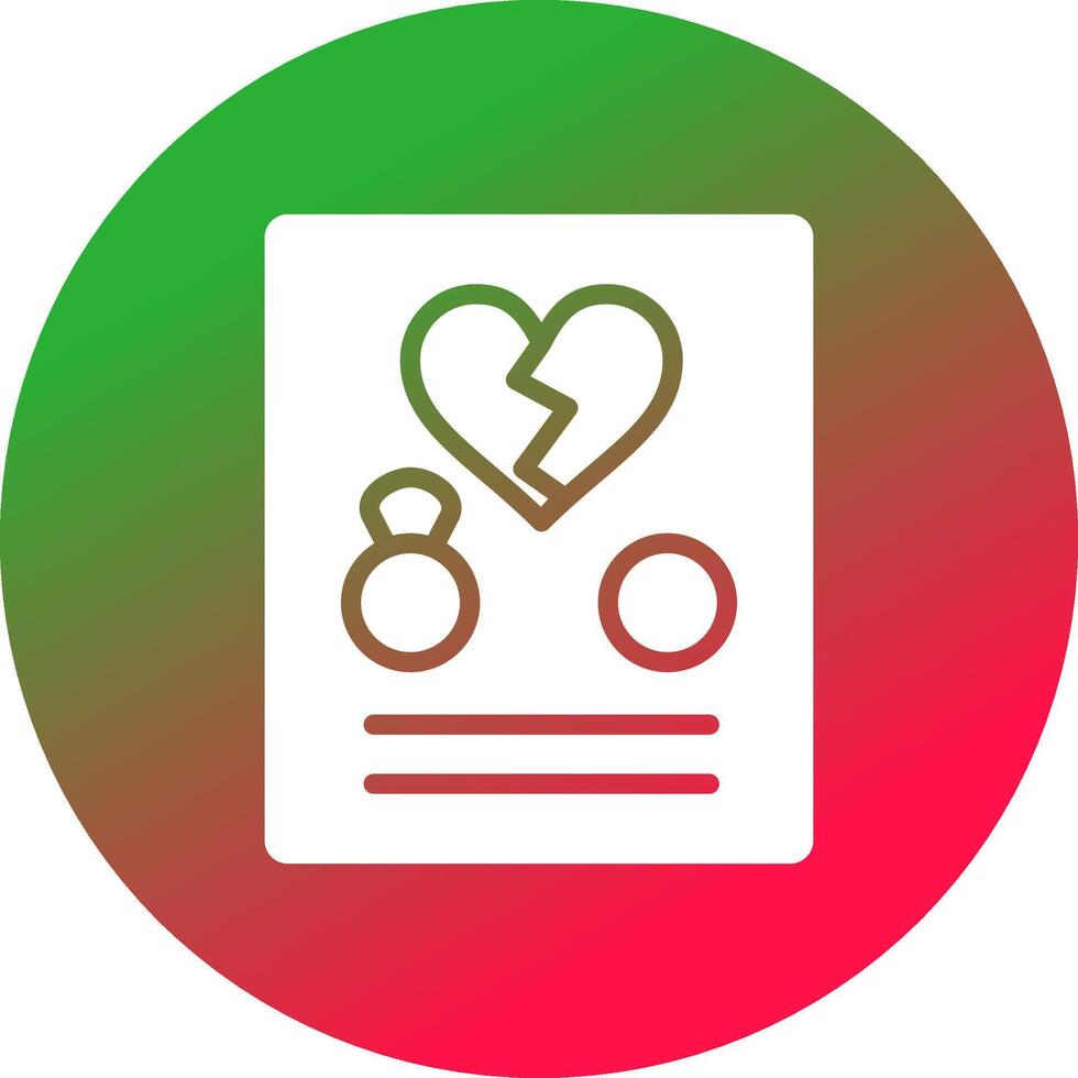 Divorce Creative Icon Design vector