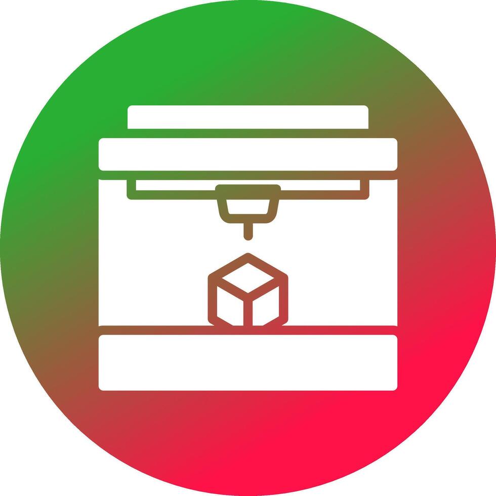 3D Printing Creative Icon Design vector