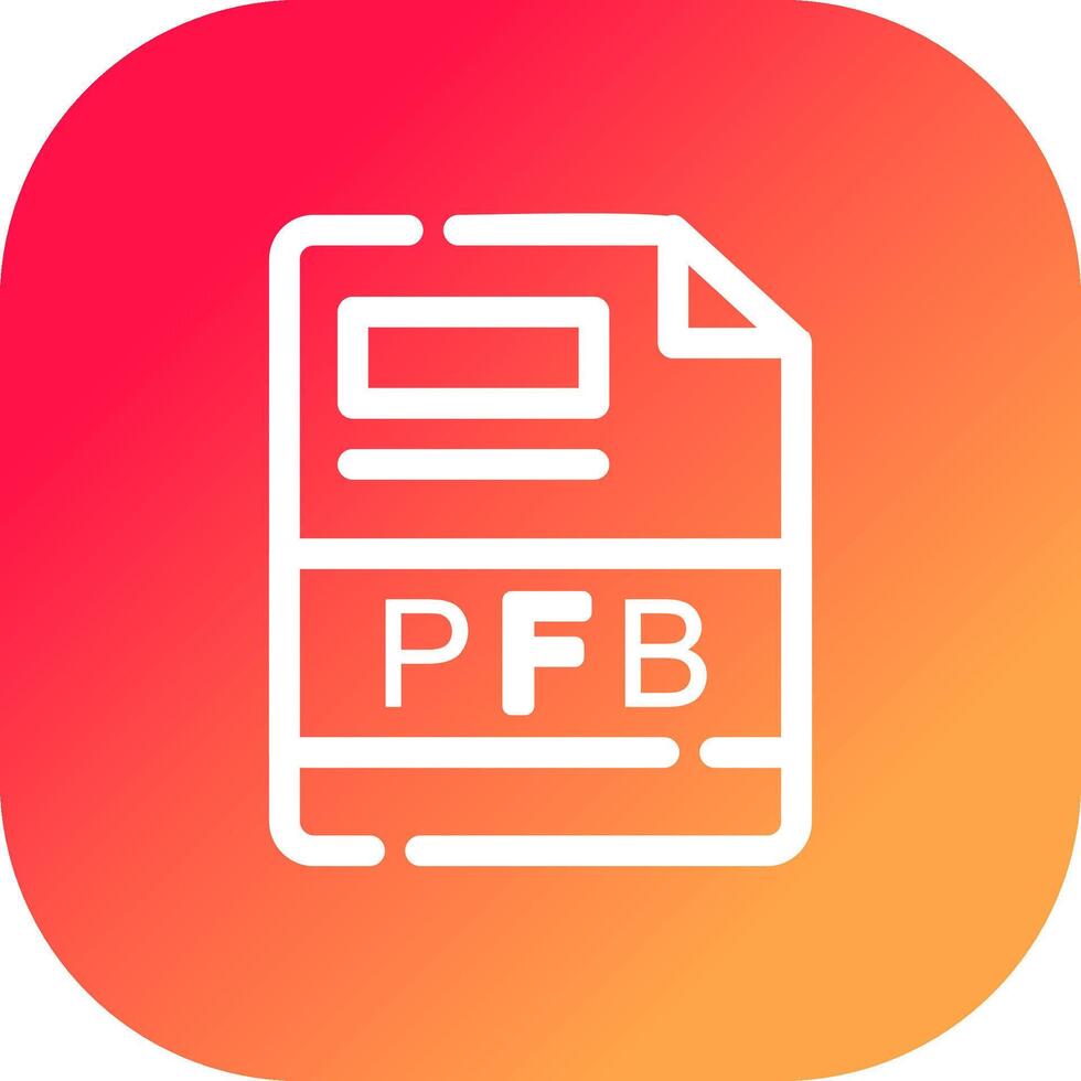 pfb creativo icono diseño vector