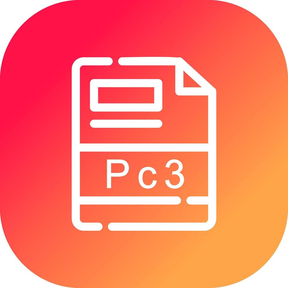 pc3 creativo icono diseño vector