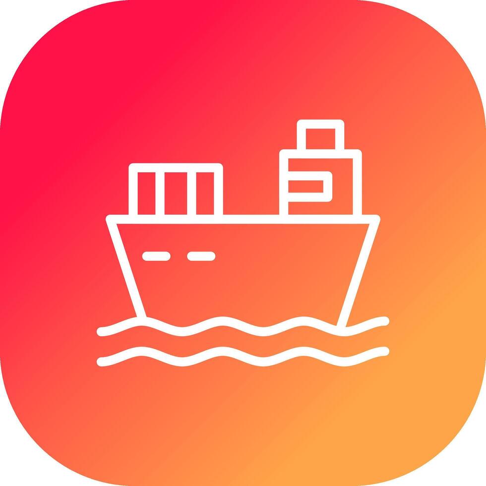 Cargo Ship Creative Icon Design vector