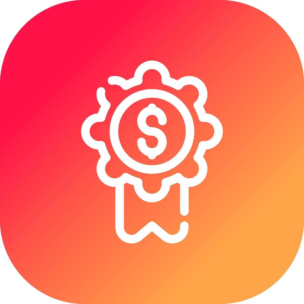 Badge-Dollar Creative Icon Design vector