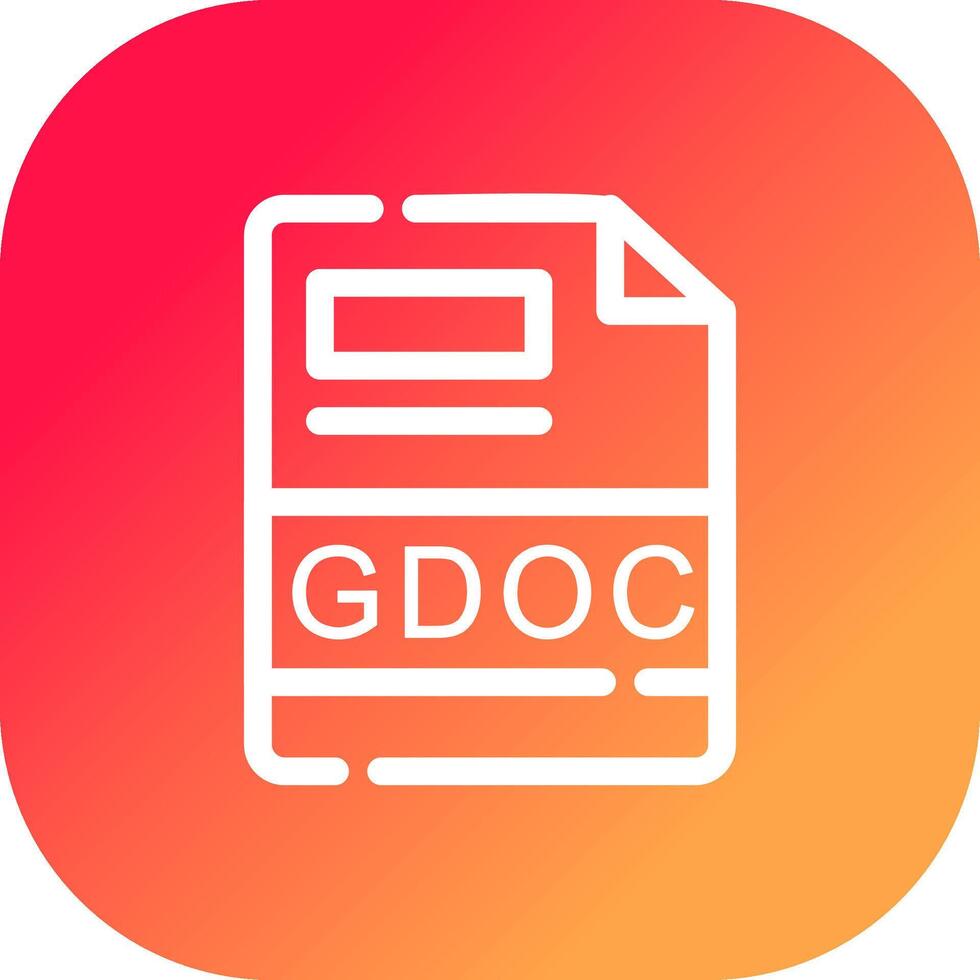 gdoc creativo icono diseño vector