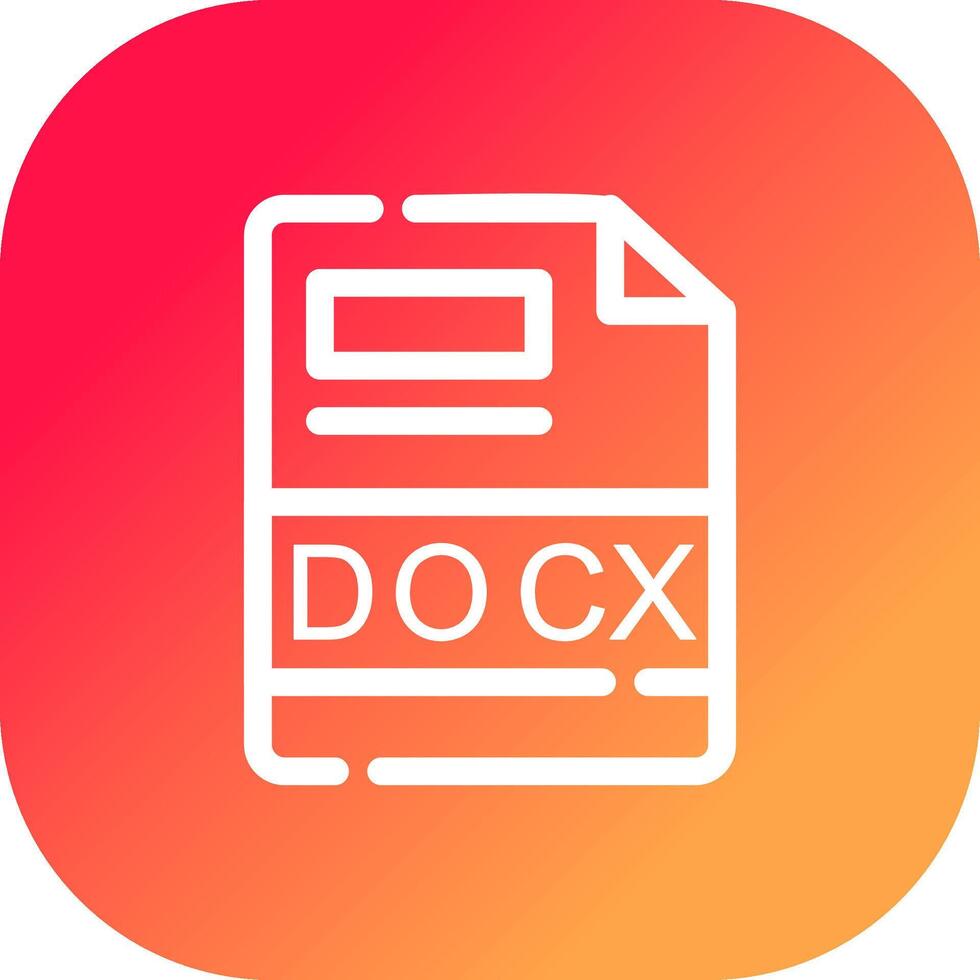 DOCX Creative Icon Design vector