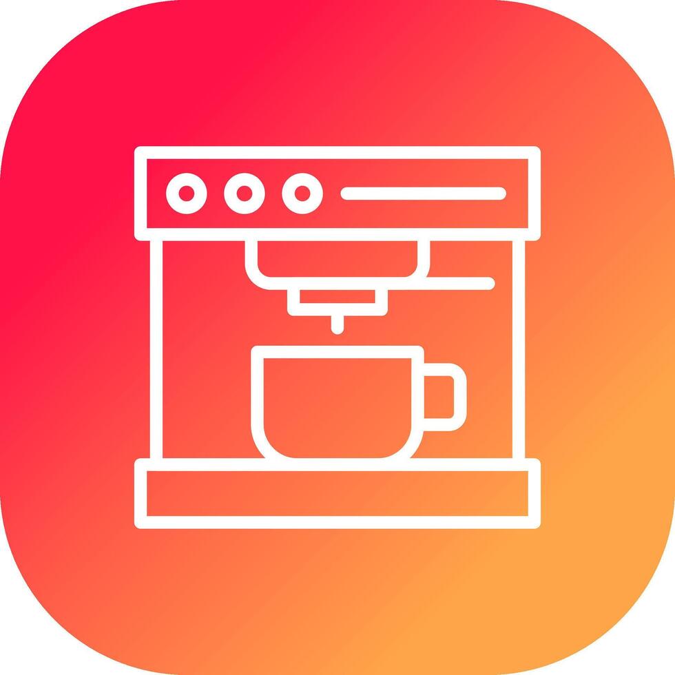 Coffee Machine Creative Icon Design vector