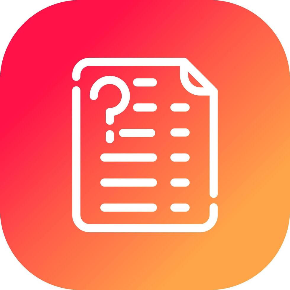 Question Creative Icon Design vector
