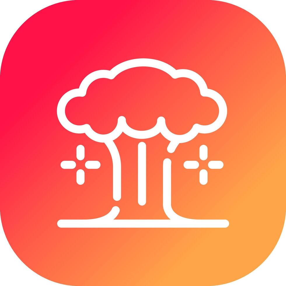 Nuclear Explosion Creative Icon Design vector