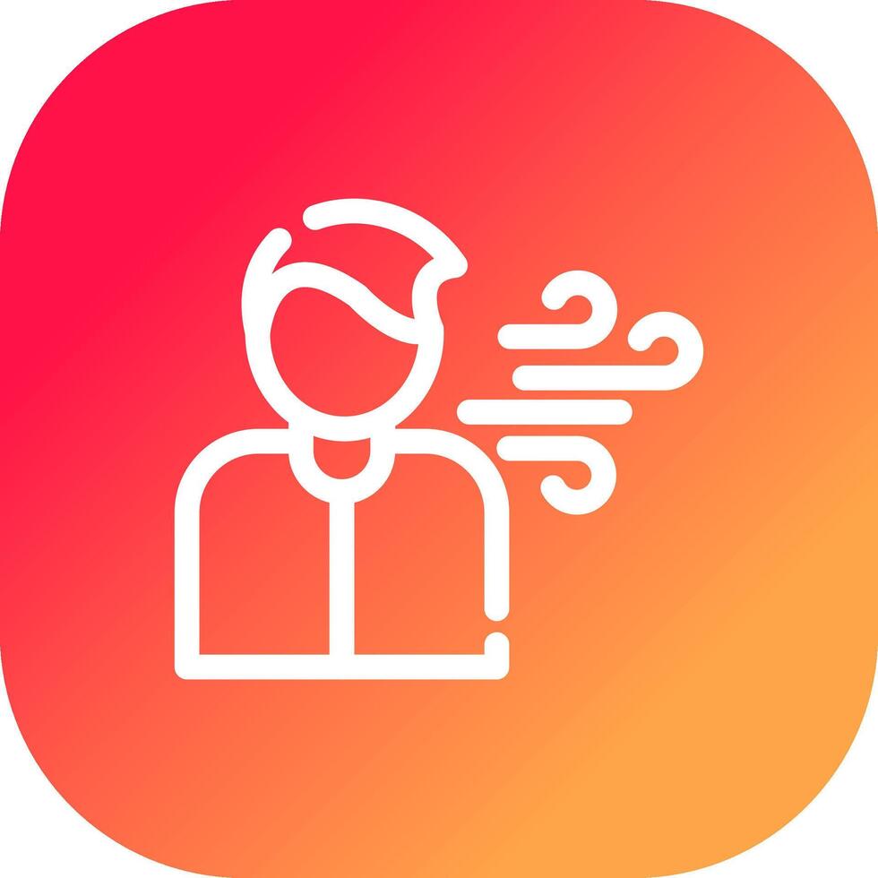 Shortness of Breath Creative Icon Design vector