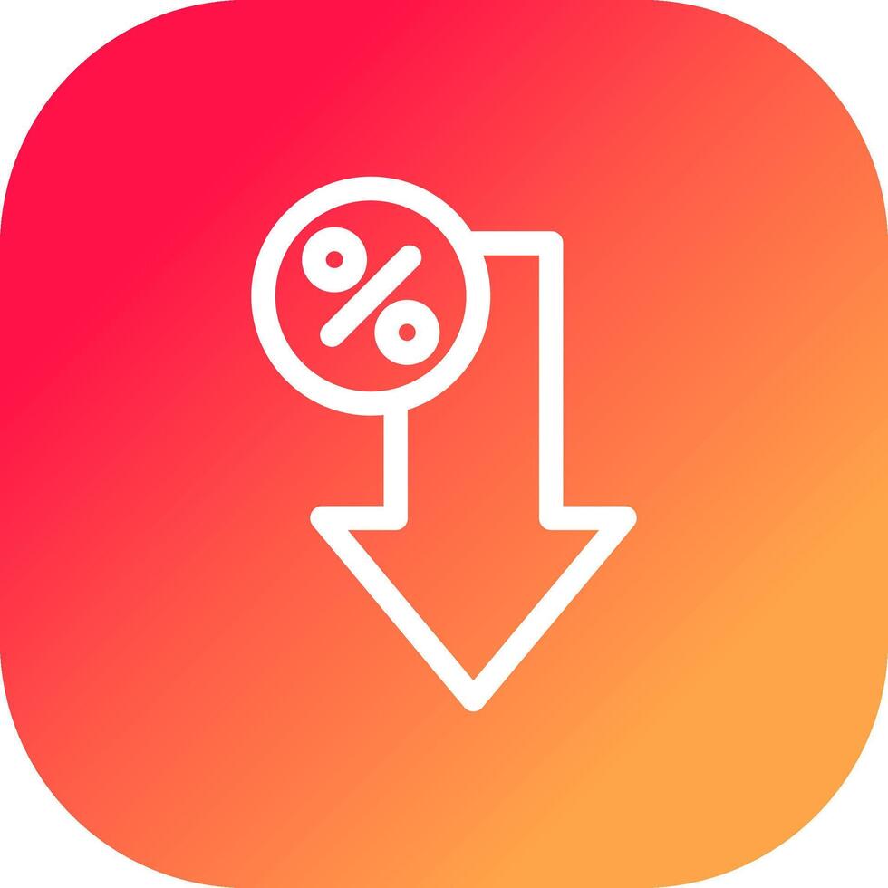 Decrease Creative Icon Design vector