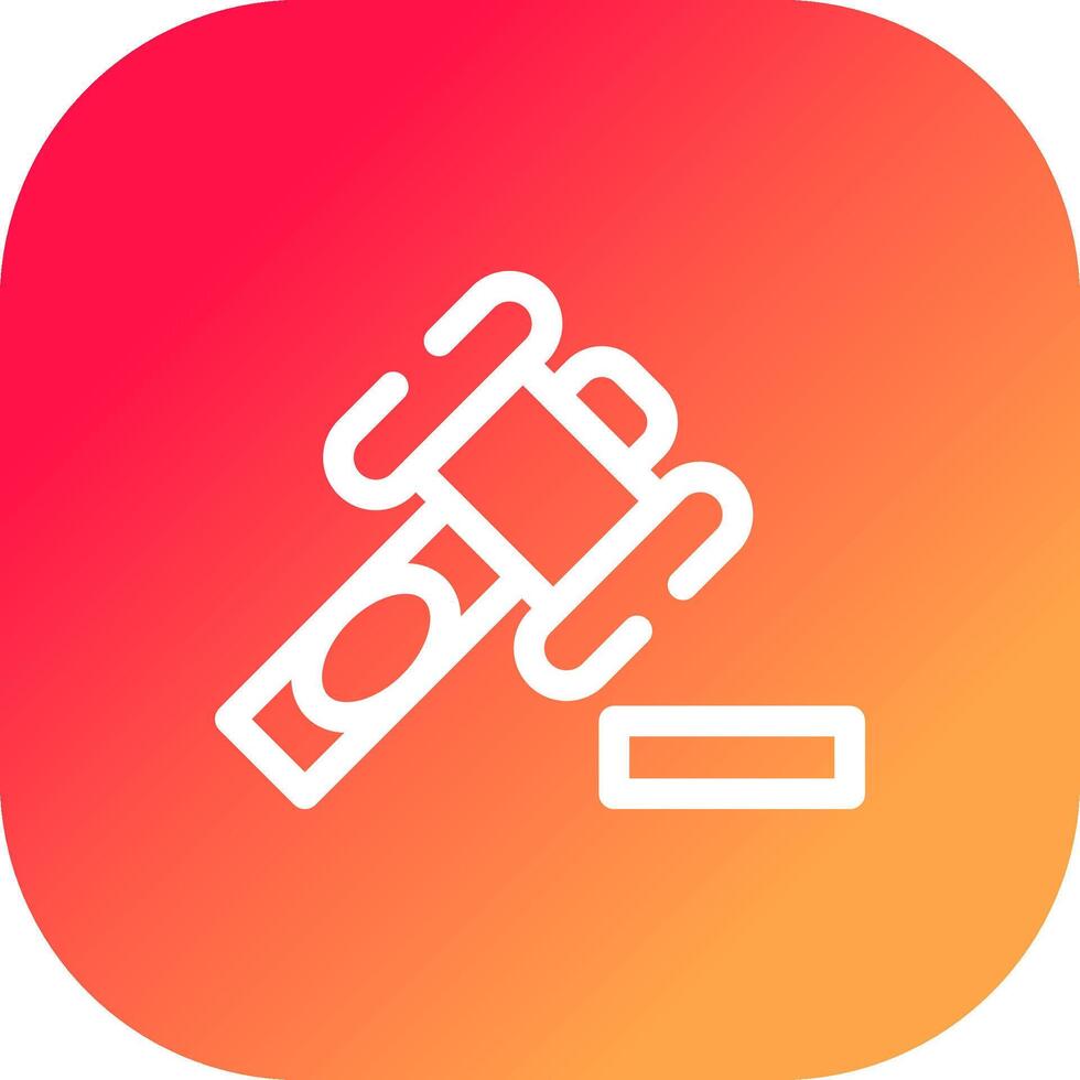 Law Hammer Creative Icon Design vector