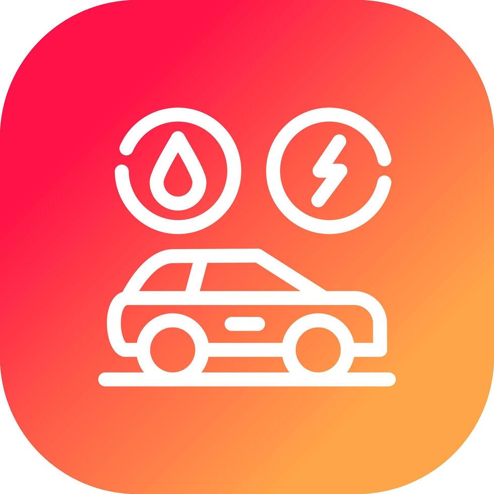 Hybrid Vehicle Creative Icon Design vector