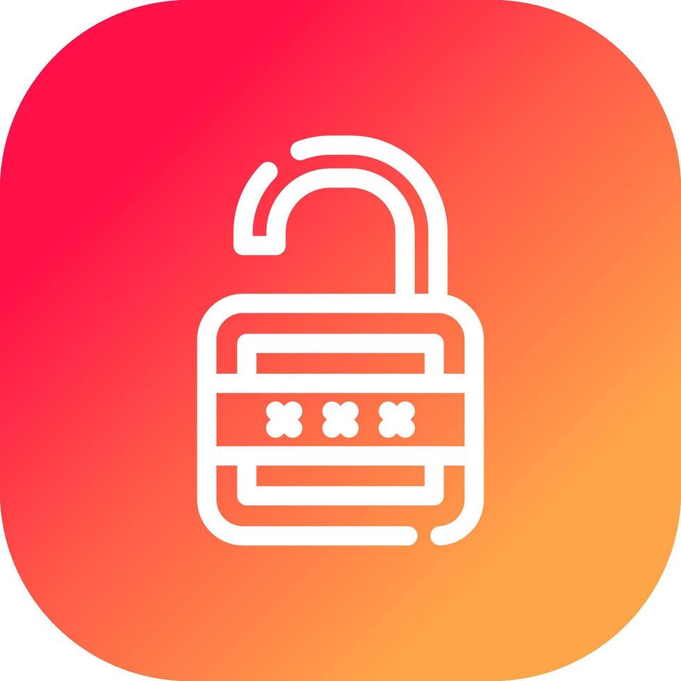 Lock Open Creative Icon Design vector
