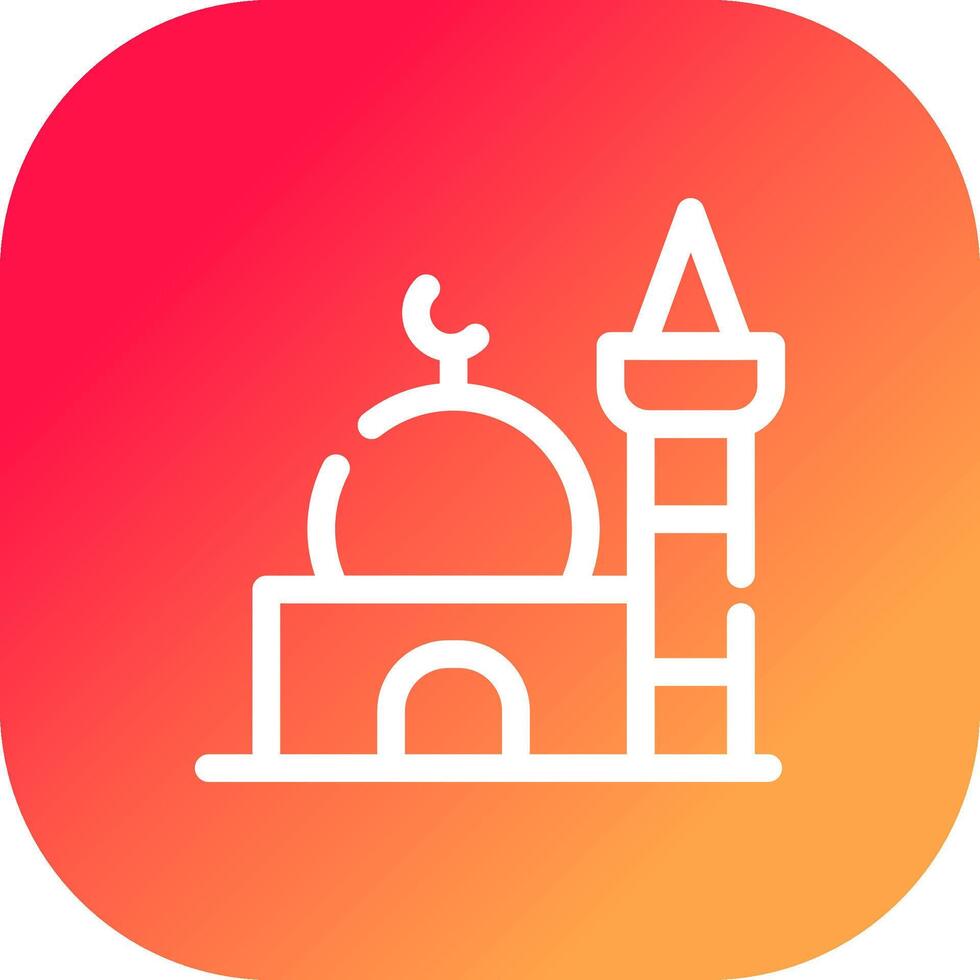 diseño de icono creativo de mezquita vector