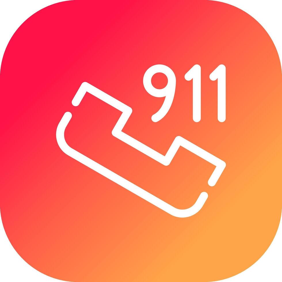 Call 911 Creative Icon Design vector