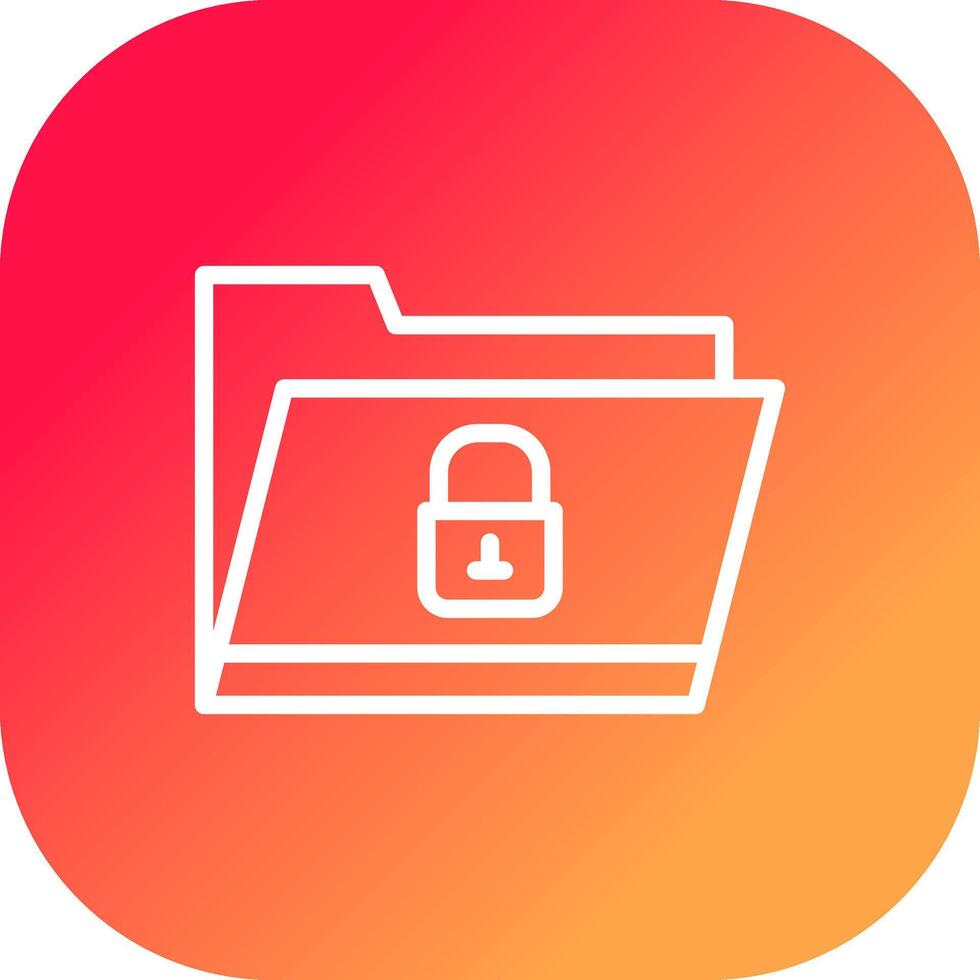 Locked Folder Creative Icon Design vector