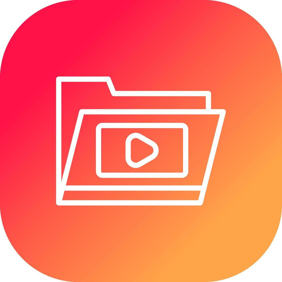 Video Folder Creative Icon Design vector