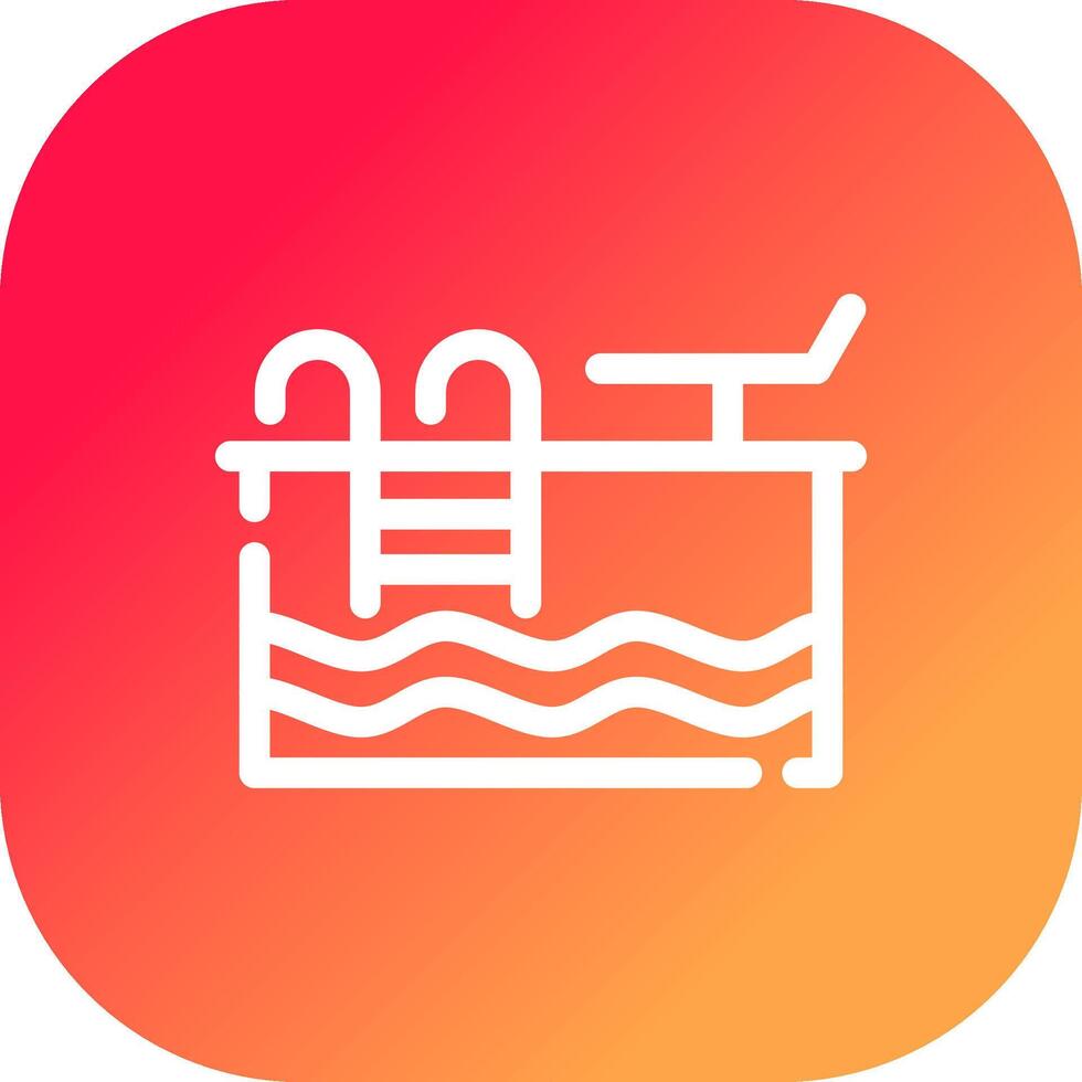 Swimming Pool Creative Icon Design vector