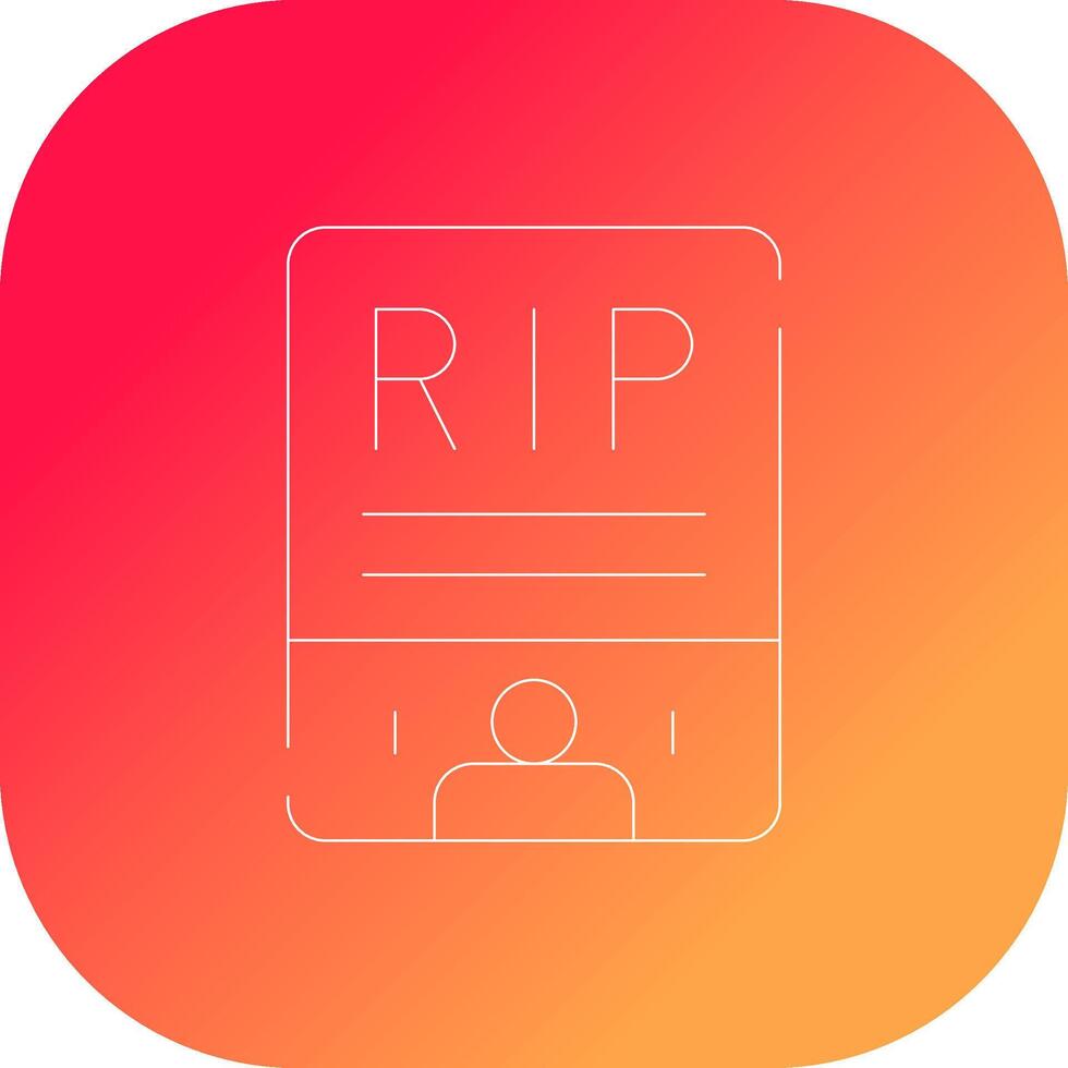 Obituary Creative Icon Design vector