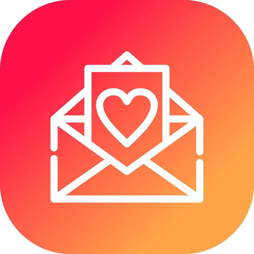 diseño de icono creativo de carta de amor vector