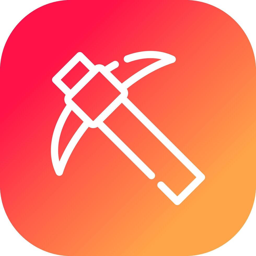 Pickaxe Creative Icon Design vector