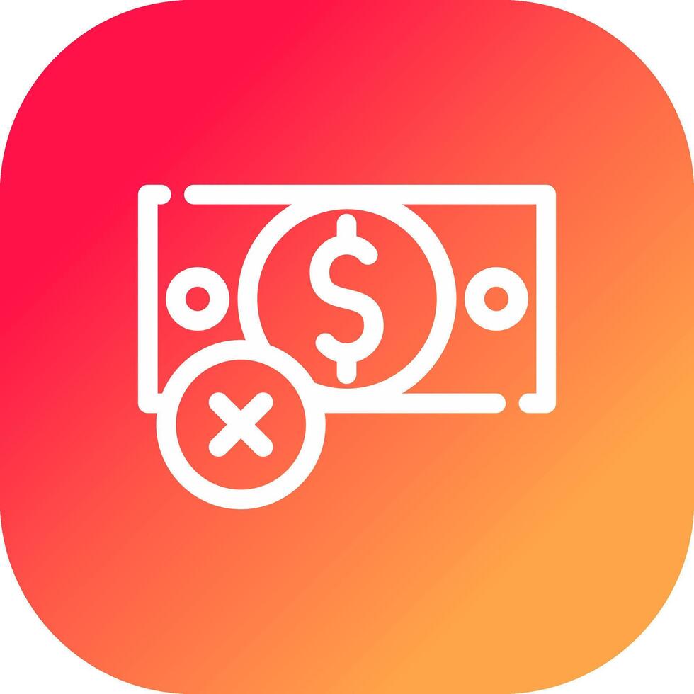 No Money Creative Icon Design vector