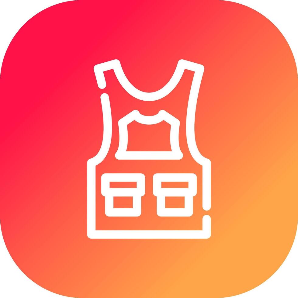 Bulletproof Vest Creative Icon Design vector