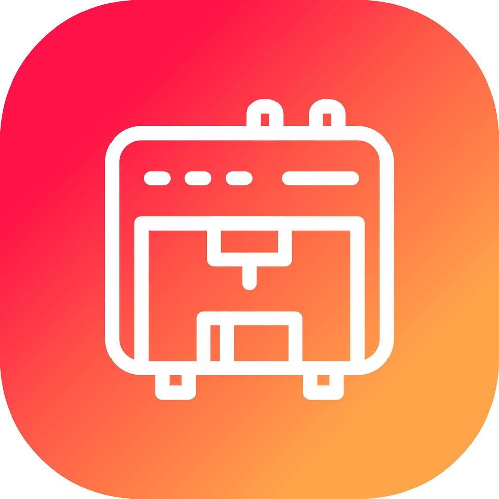 3D Printer Creative Icon Design vector