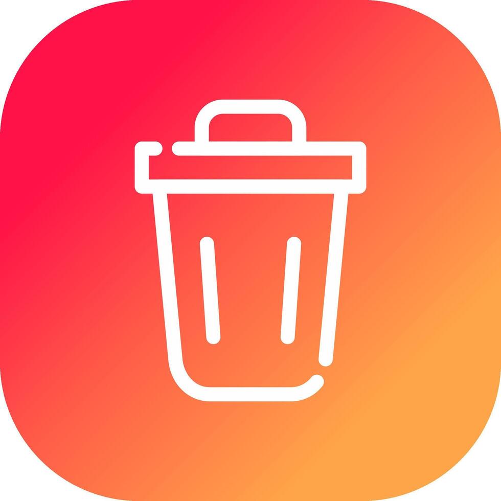 Trash Bin Creative Icon Design vector