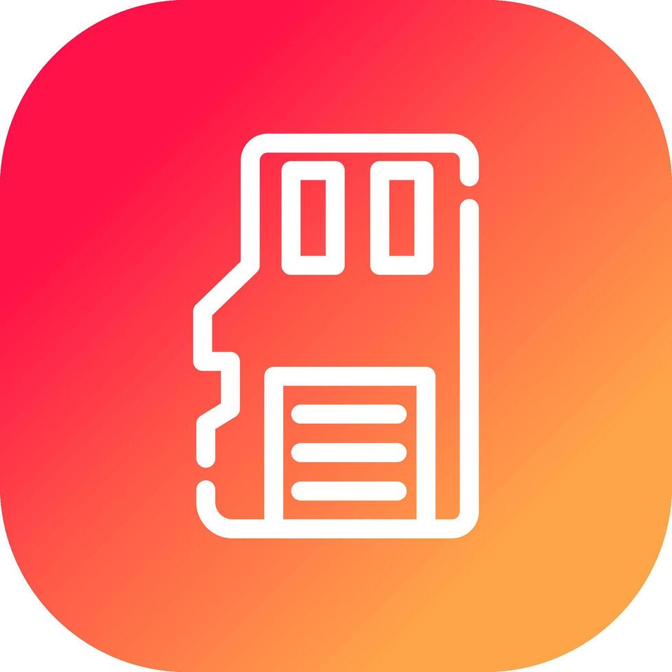 Sd Card Creative Icon Design vector