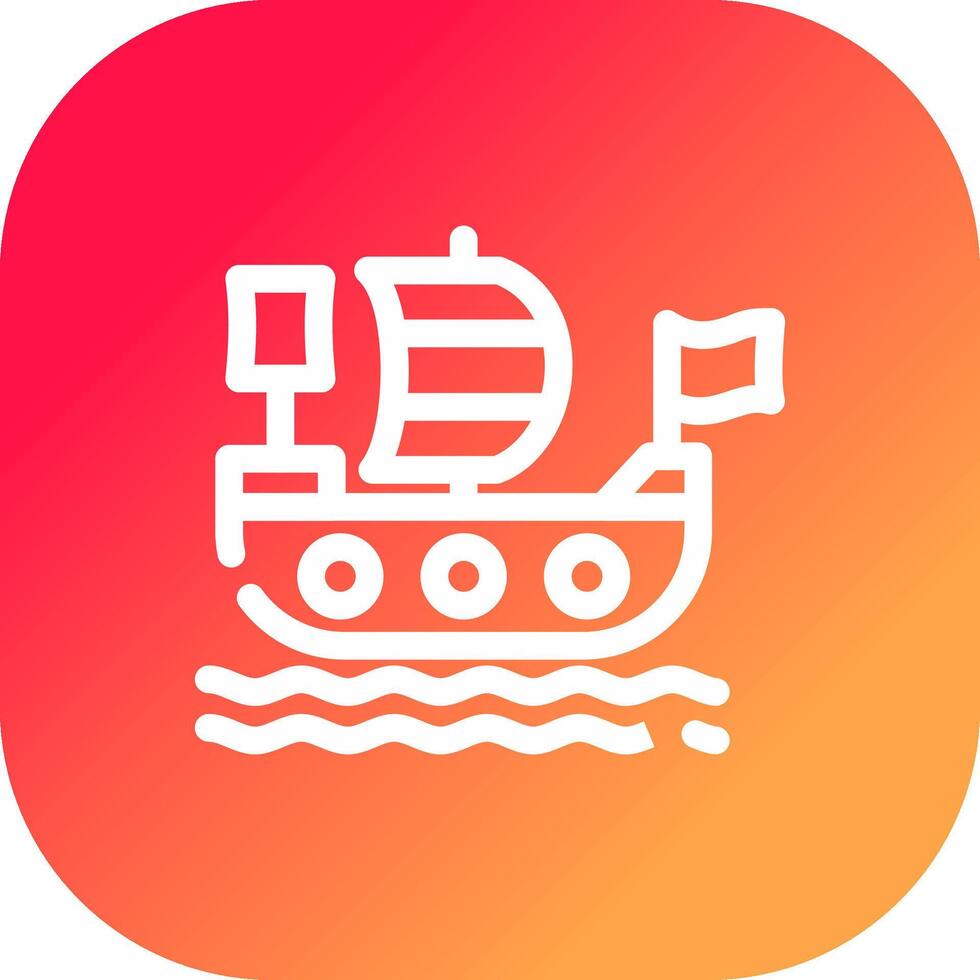 Pirates Ship Creative Icon Design vector