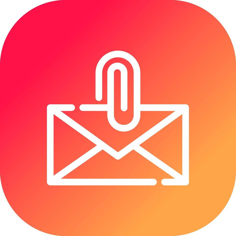 Attach File Email Creative Icon Design vector