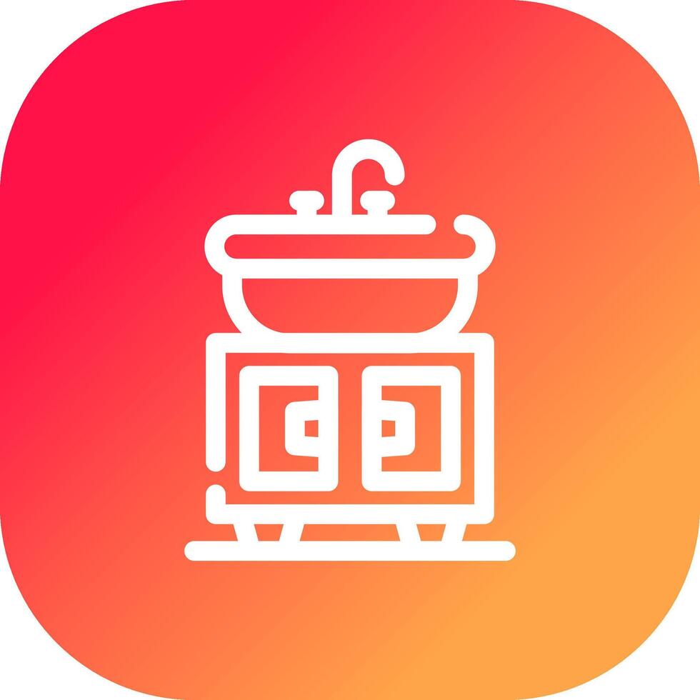 Washbasin Creative Icon Design vector