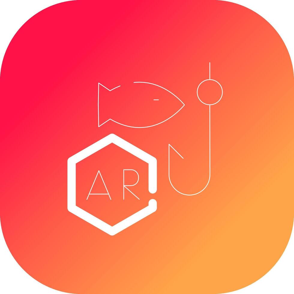 Ar Fishing Creative Icon Design vector