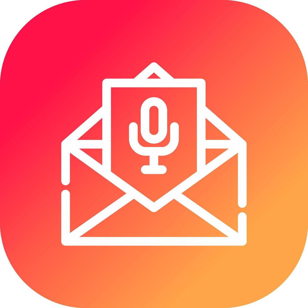 Voice Email Creative Icon Design vector