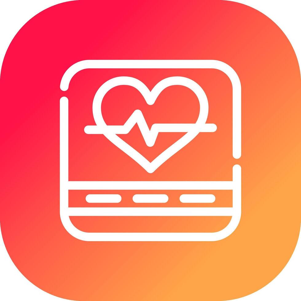 Heart Rate Creative Icon Design vector