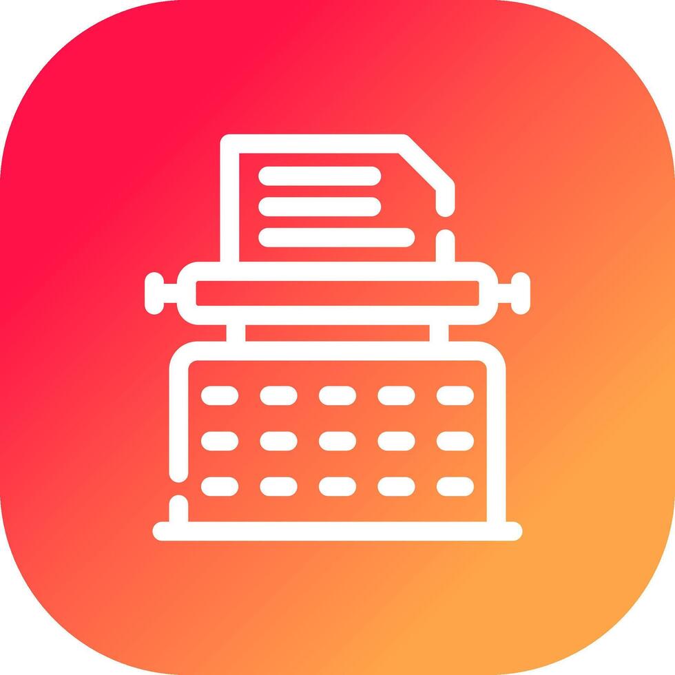 Typewriter Creative Icon Design vector