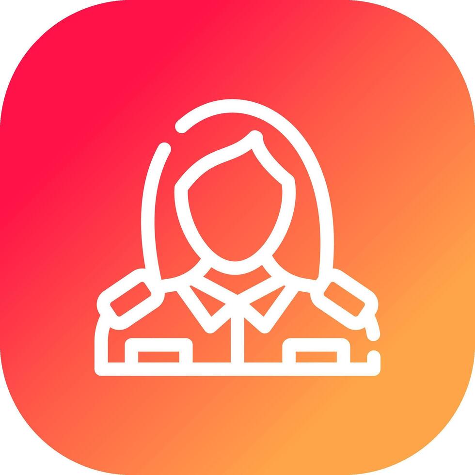 Lady Police Creative Icon Design vector