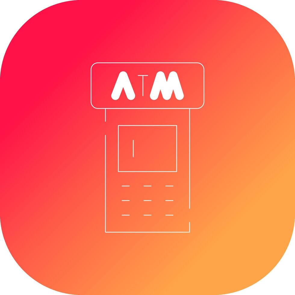 ATM Machine Creative Icon Design vector