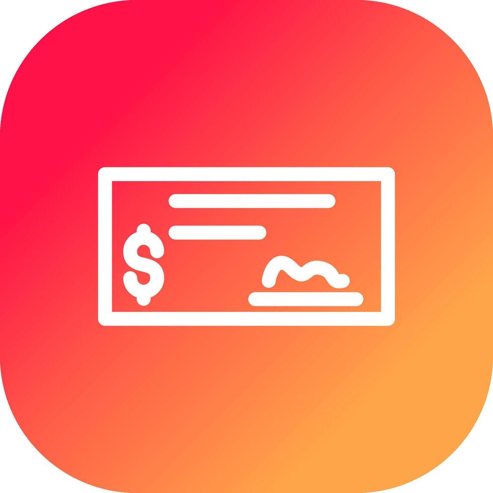 diseño de icono creativo de cheque bancario vector