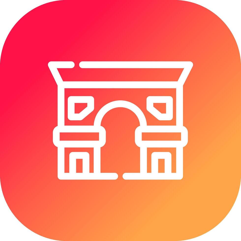 diseño de icono creativo de arc de triomphe vector