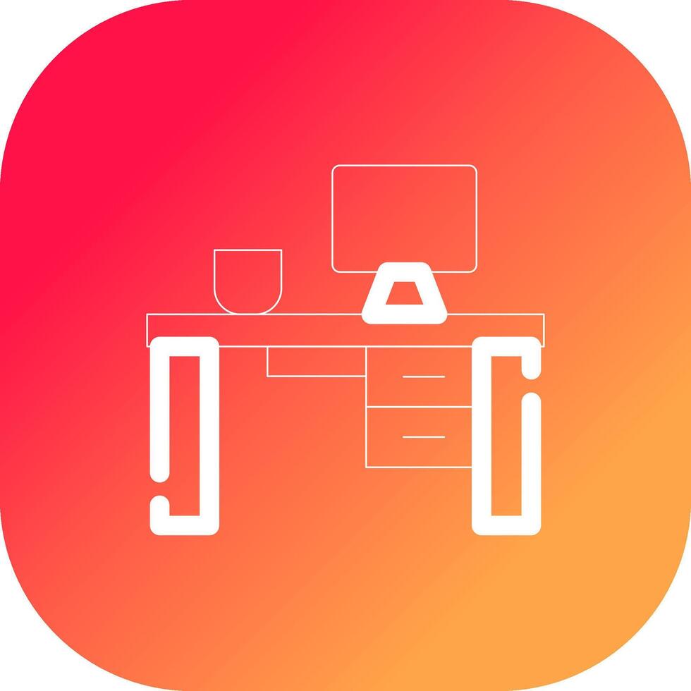 Office Desk Creative Icon Design vector