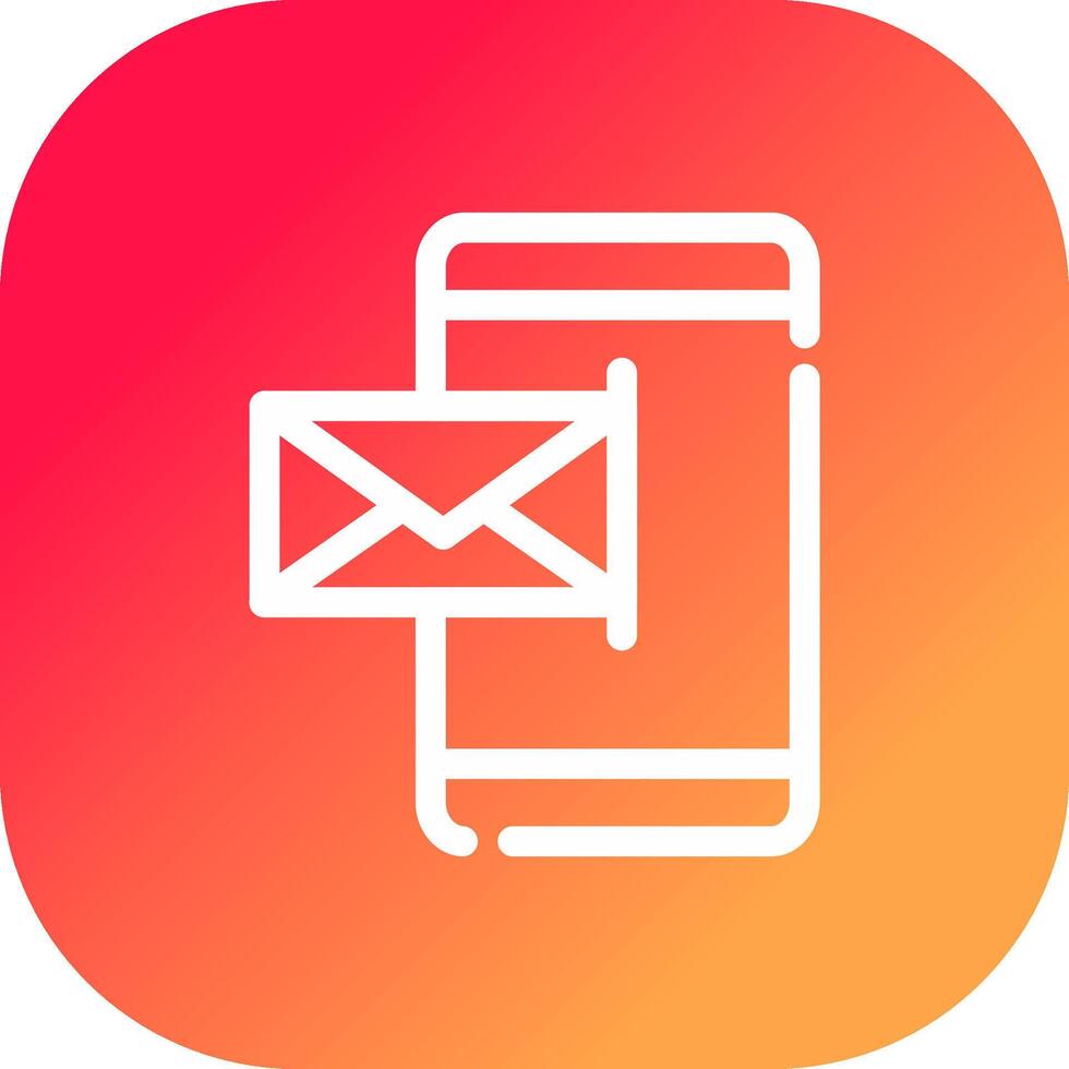 Mobile Email Creative Icon Design vector