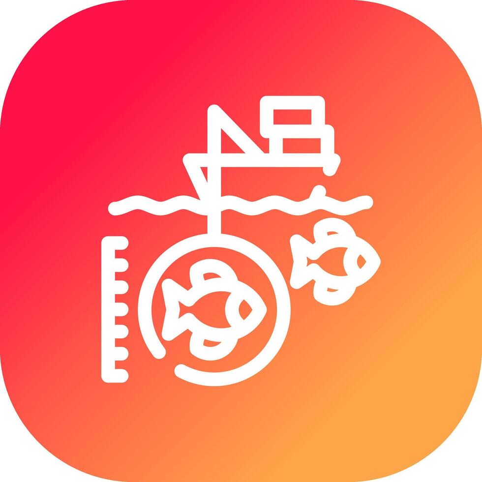 Deep Sea Fishing Creative Icon Design vector