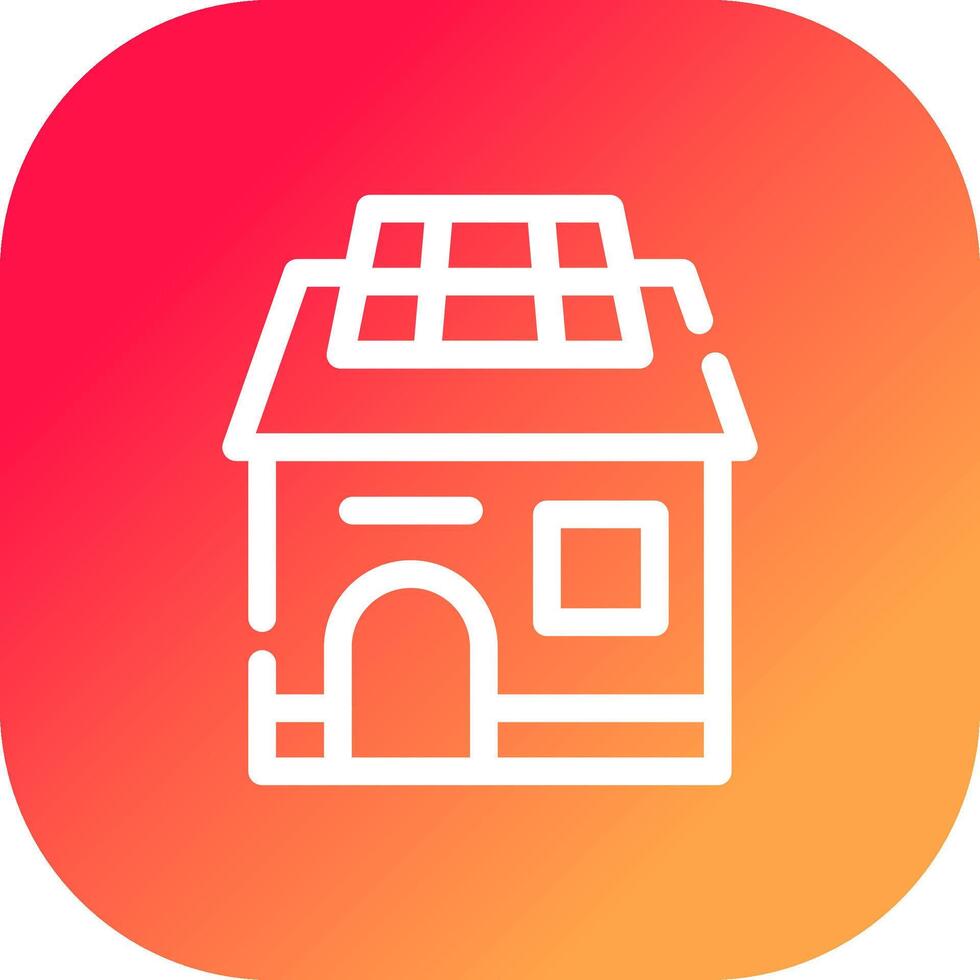 Solar House Creative Icon Design vector