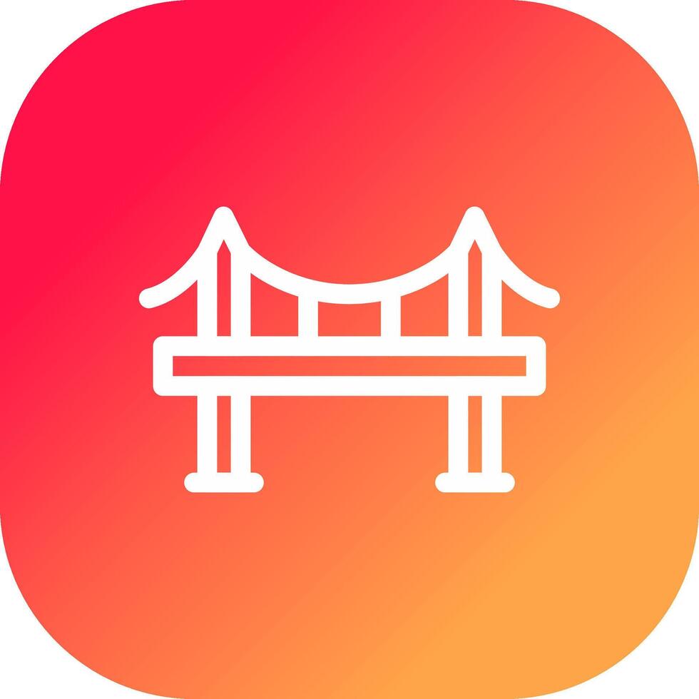 diseño de icono creativo de puente vector