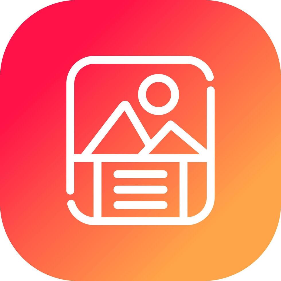 Bending Picture Caption Creative Icon Design vector