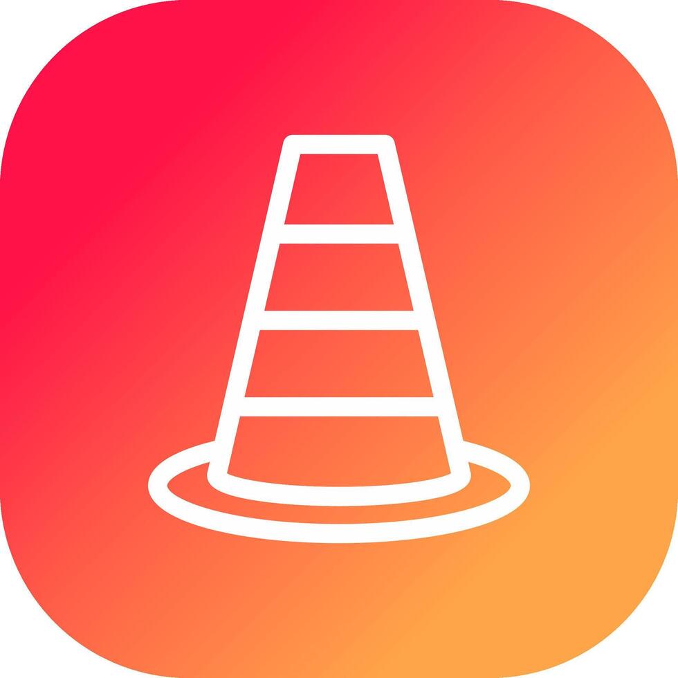 Traffic Cone Creative Icon Design vector